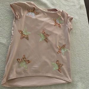 Pink Sequin Stars shirt